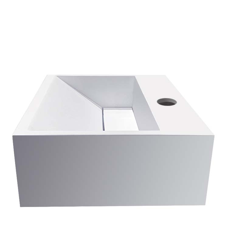 Lave-mains Kamila solid surface blanc 12,5x30x28cm