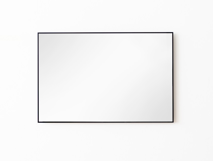 Miroir Tova rectangulaire LED + anti-buée noir 120x80cm