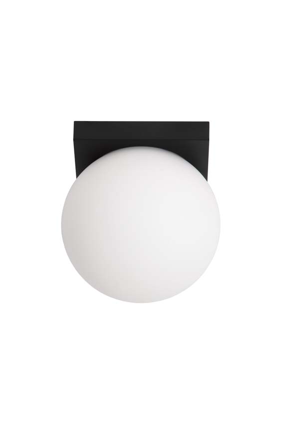 Plafondlamp Badkamer - Ø13,5cm - LED Dimbaar to warm - 1x12W 1800K/3000K - IP40 - Zwart