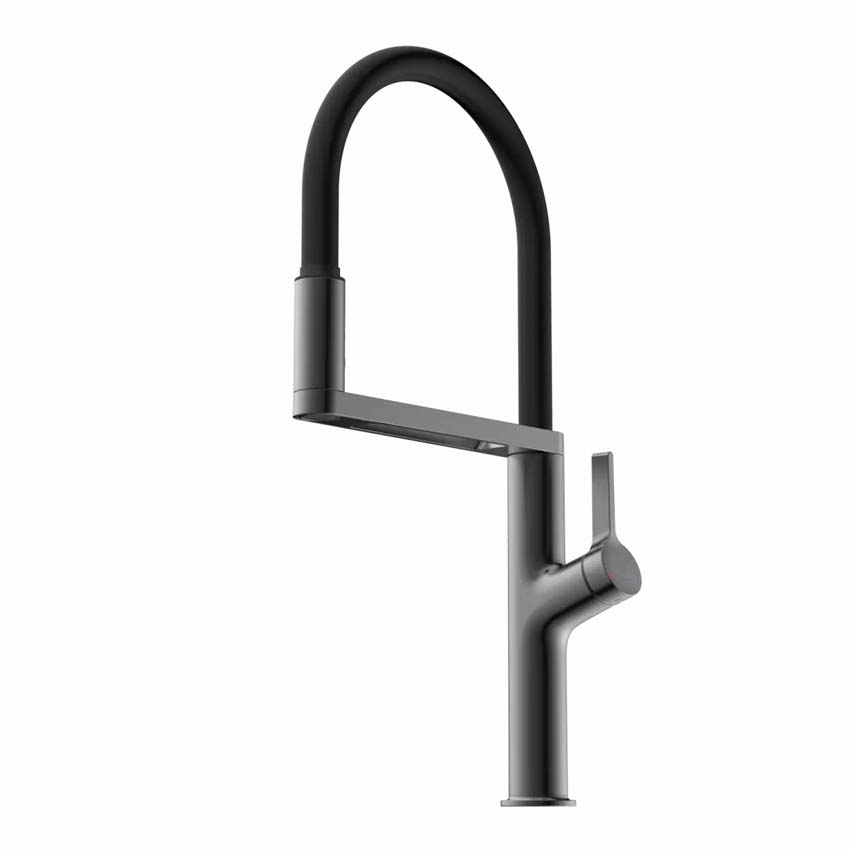 Keukenkraan Wasserwerk WK 2 mat grafiet met uittrekbare uitloop