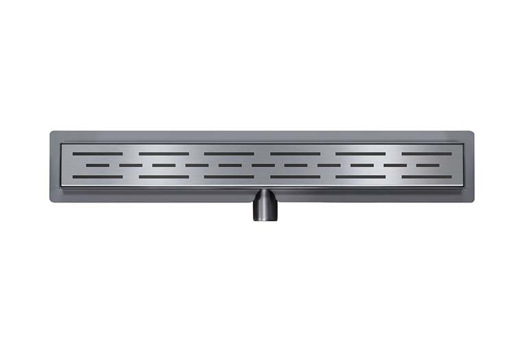 Caniveau de douche inox gunmetal 70cm