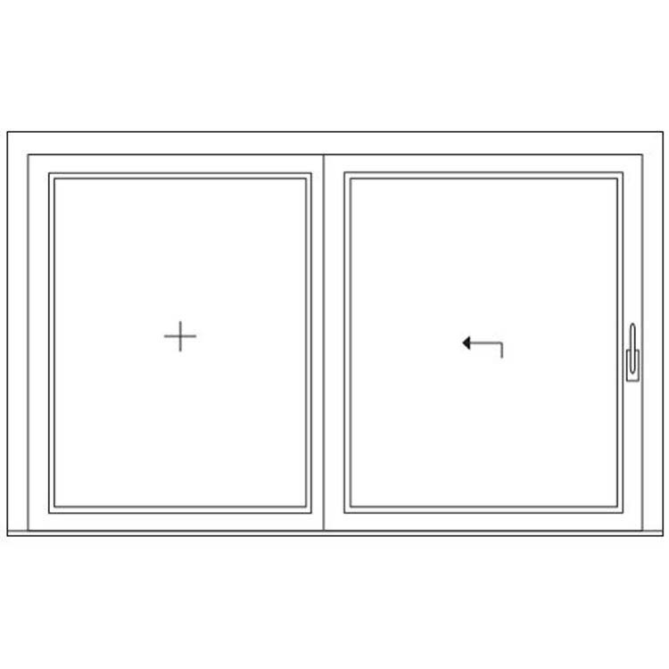 Levant-coulissant en bois Meranti Ribe Lapacho D>G L3000 x H2150 mm