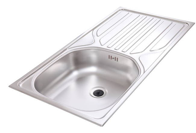 Cuisine d'angle Njord blanche 310x170cm - avec appareils - plaque de cuisson vitrocéramique et hotte murale inox