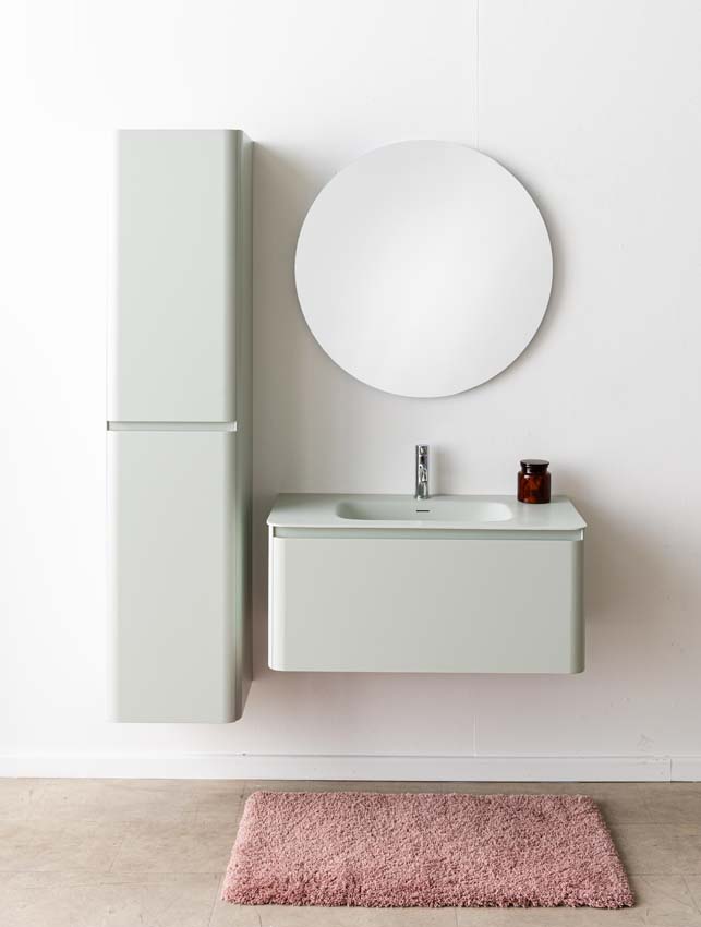 Meuble de salle de bain Austin menthe avec lavabo simple mat 90cm