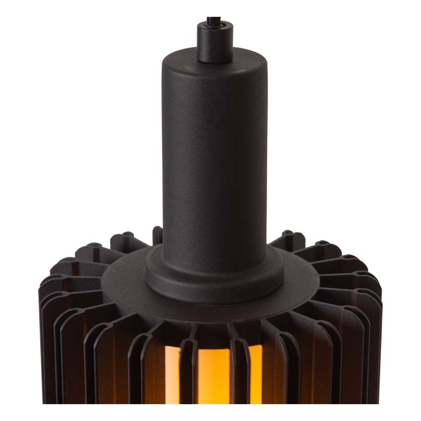 LAMBRES - Hanglamp - Ø 15 cm - 1xE27 - Zwart
