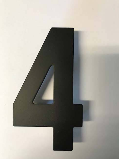 Numéro de maison pro 4 en inox noir 13 cm
