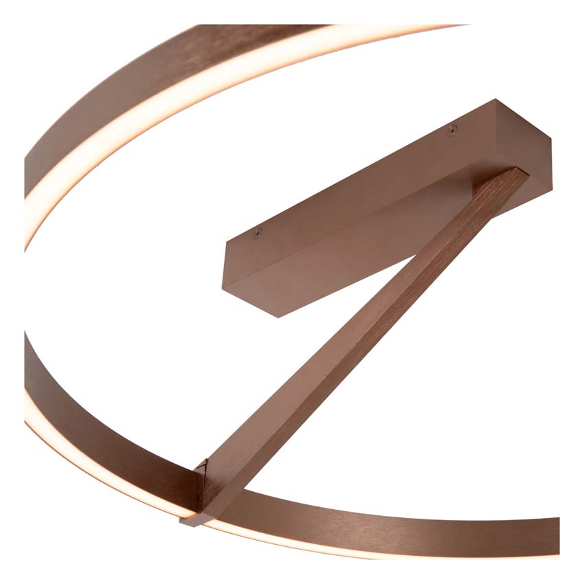 Lucide Premium Applause - Plafonnier - Ø60cm - LED dimmable - CCT - 1x40W 2200K/4000K - Café