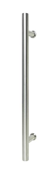 Porte intérieure vitrée complète Skyline Day clair 73x201cm poignée ronde inox + charnières