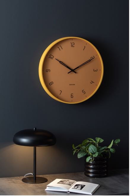 Horloge murale brune Ø 40 cm