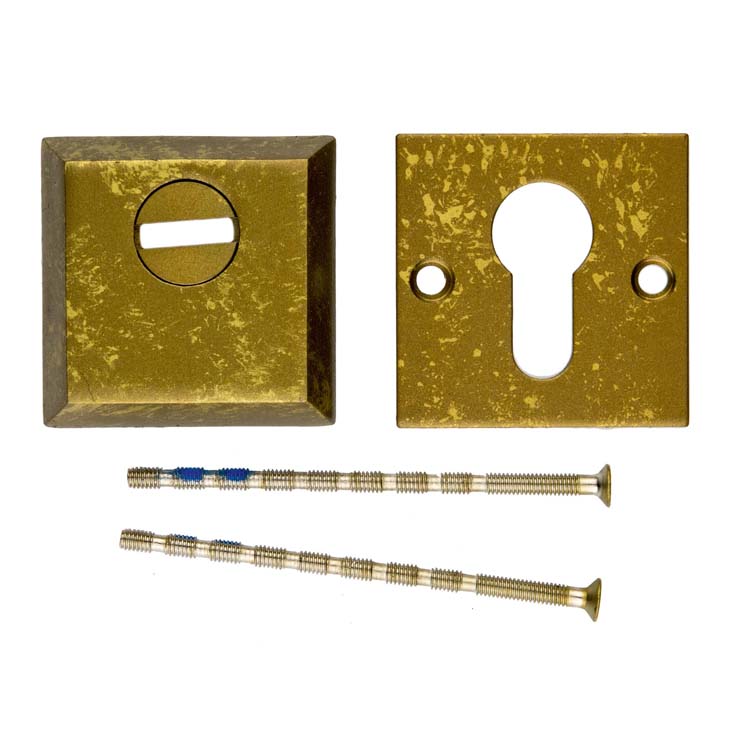 Plaque cylindre de sécurité pro carré safe vieux jaune 8mm