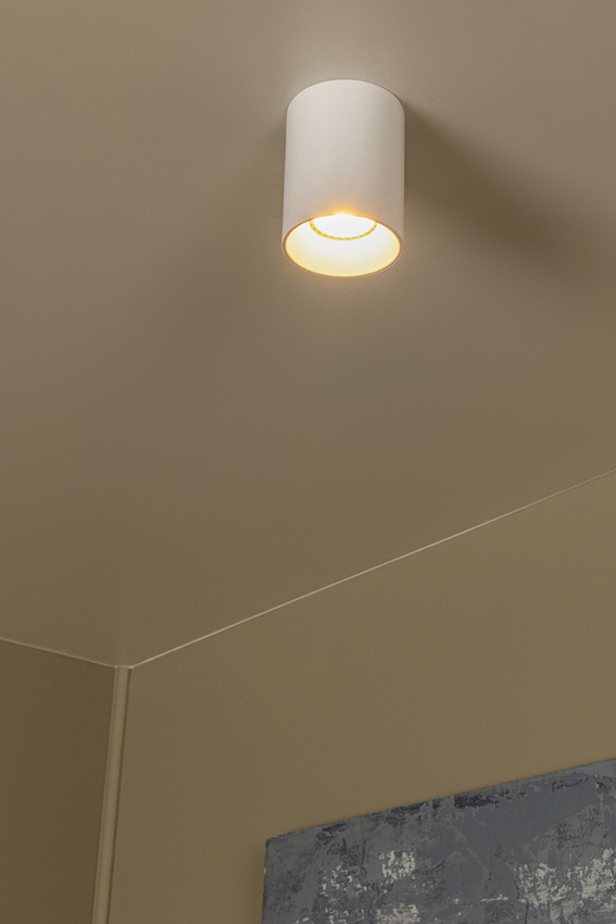 Lucide Essential Gerti - Spot de plafond - Ø8cm - 1xGU10 (MR16) - Anneaux interchangeables inclus - Blanc