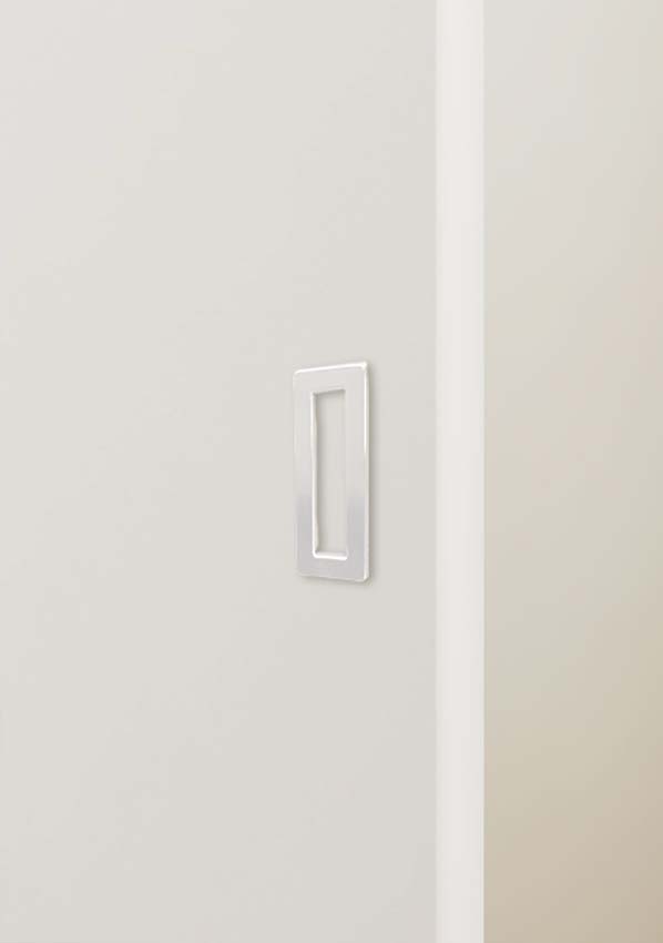 Deurgreep schelp wit voor schuifdeur 100mm