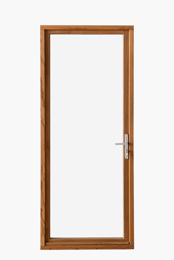 Porte-fenêtre à 1 vantail Trae bois Meranti 55mm naturel L900xH2150mm ouvrant à droite