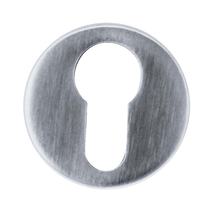 Plaque cylindre pro rond clique rosace 45mm chrome brossé