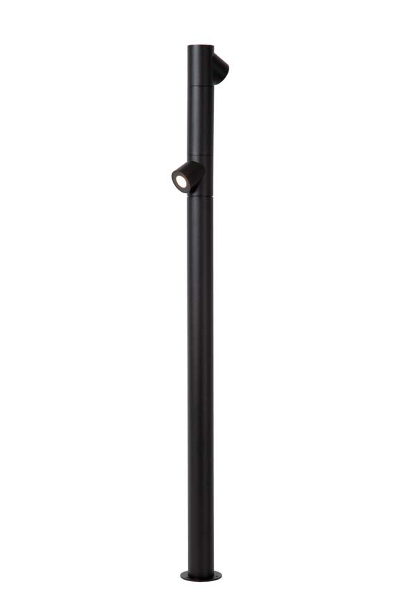 Sokkellamp - LED - 2x6W 3000K - IP65 - Zwart