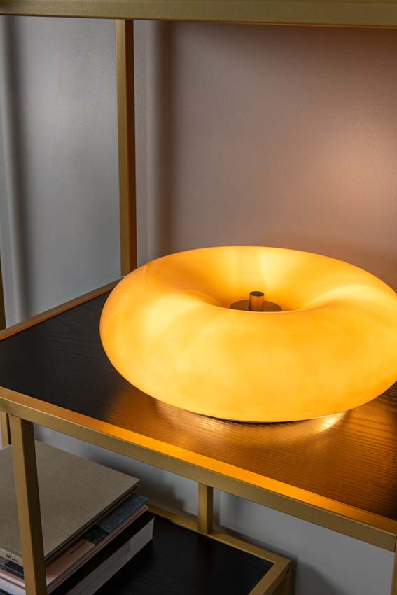 Lucide Sentino - Tafellamp - Ø29,5cm - 3xG9 - Taupe