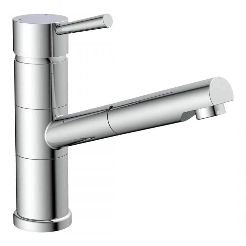 Robinet de cuisine Unai chrome avec bec extractible