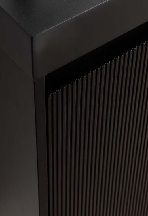 Meuble de toilette Windsor2 noir lavabo noir mat 60x40x22cm