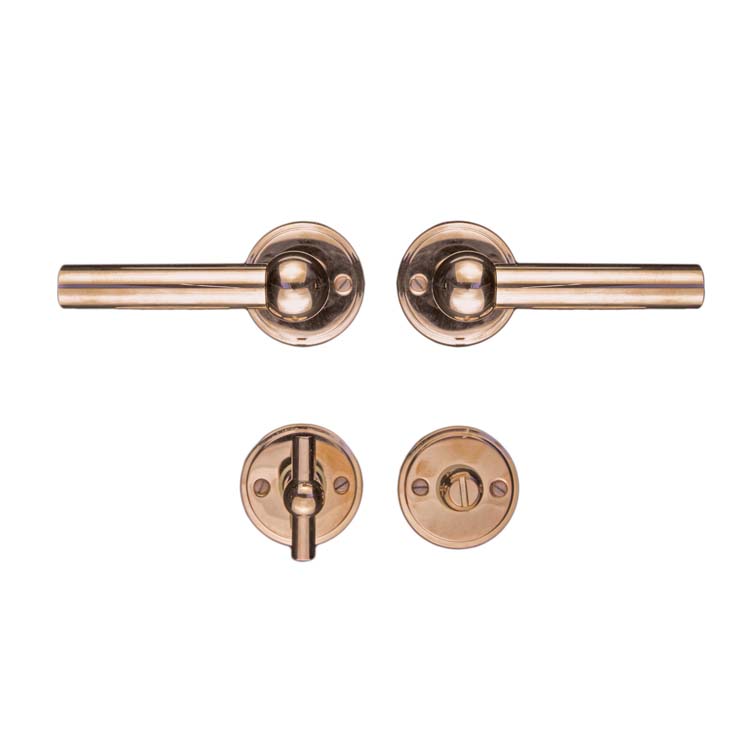 Deurkruk grado 2x lucera roze met WC-slot