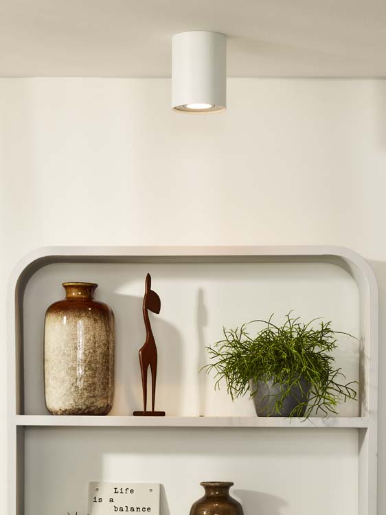 Plafondlamp - wit - Ø9,6cm - GU10