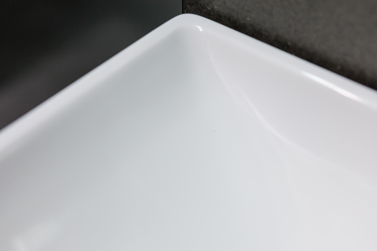 Toiletmeubel Ayko glanzend wit wastafel wit 60x50x22cm