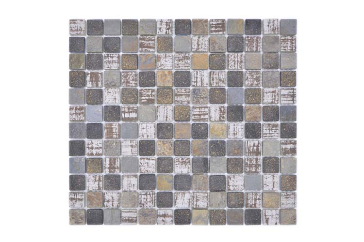 Mosaïque Rustic Sone Mix mat 32,7x30,2cm