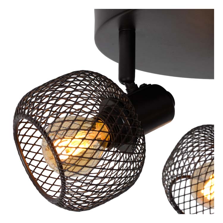 Plafondlamp - zwart - Ø37cm - dimbaar - 3xE14 - 25W