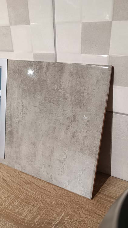 Carrelage mural Ediz brillant gris foncé 25x40cm