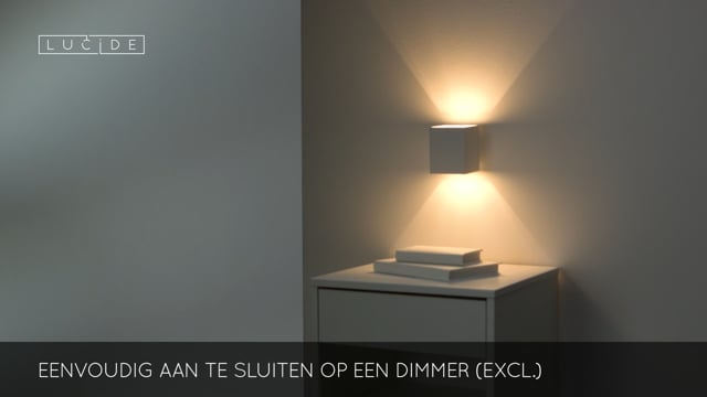 Lucide XERA - Applique murale carré - G9 - Blanc