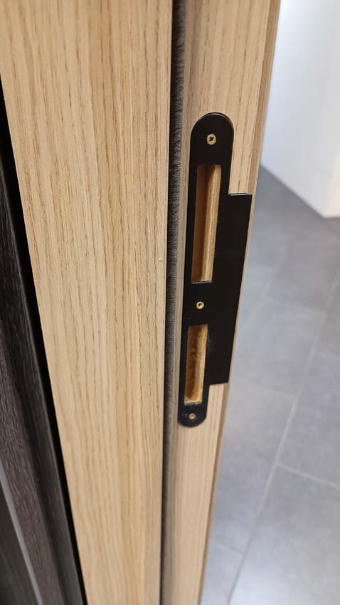 Porte intérieure complète Premium Oak 201,5x63cm aggloméré tubulaire vertical réversible + châssis 16,5cm