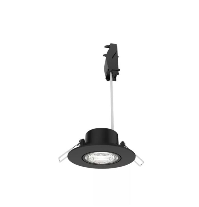Spot encastrable - noir - 8,7x6x10,7cm - LED - 1x5W - 4000K - IP20