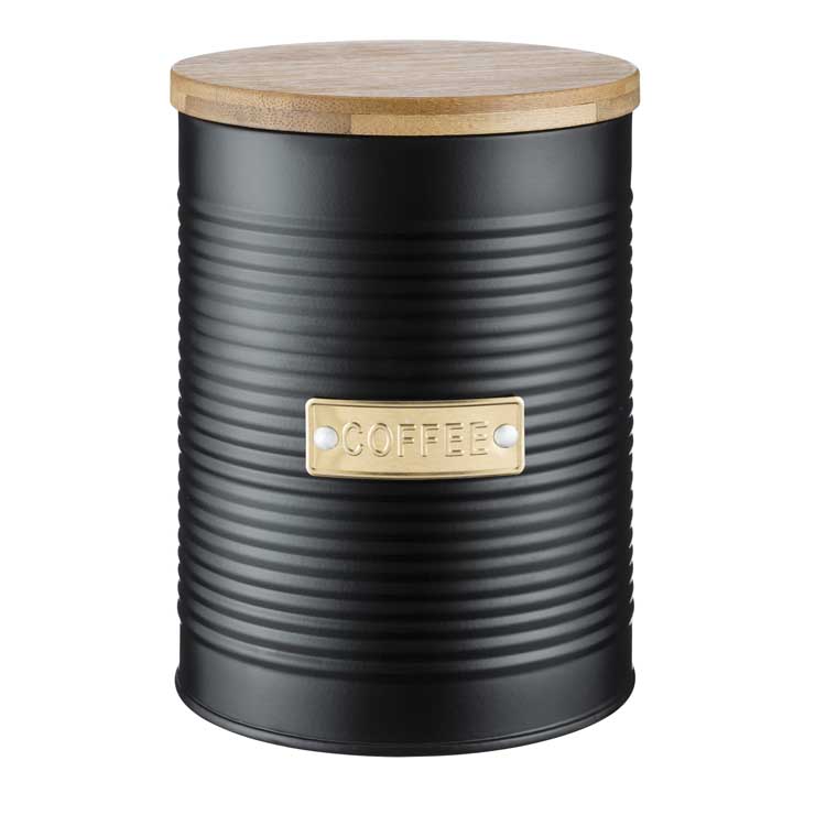Voorraaddoos koffie Typhoon zwart Otto H15.5 cm