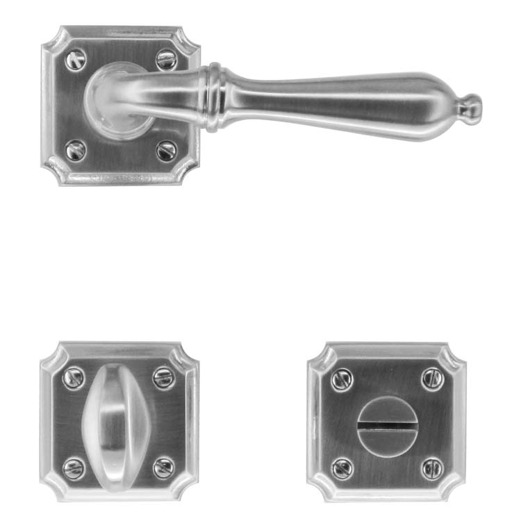 Deurkruk pro roselle inox look met WC-slot