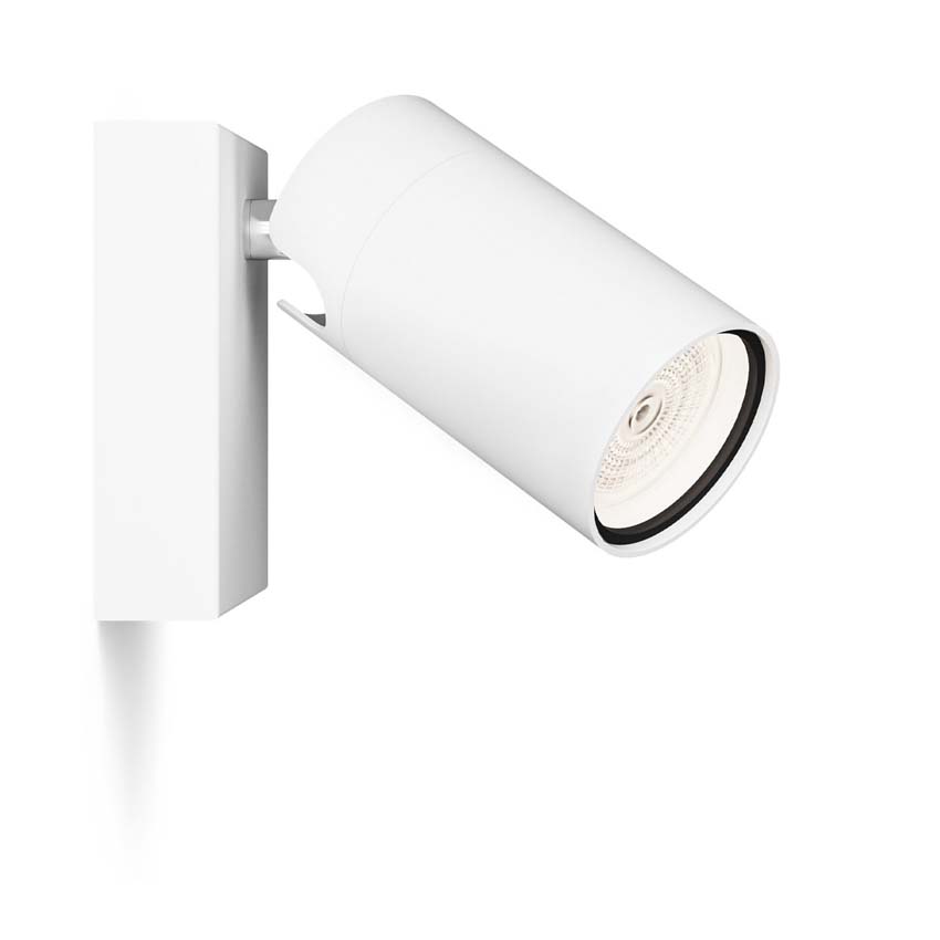 Opbouwspot wit 1 spot voor badkamer IP44