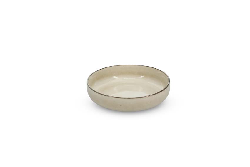 Diep bord Salt & Pepper Meridian aardewerk beige Ø22x6cm