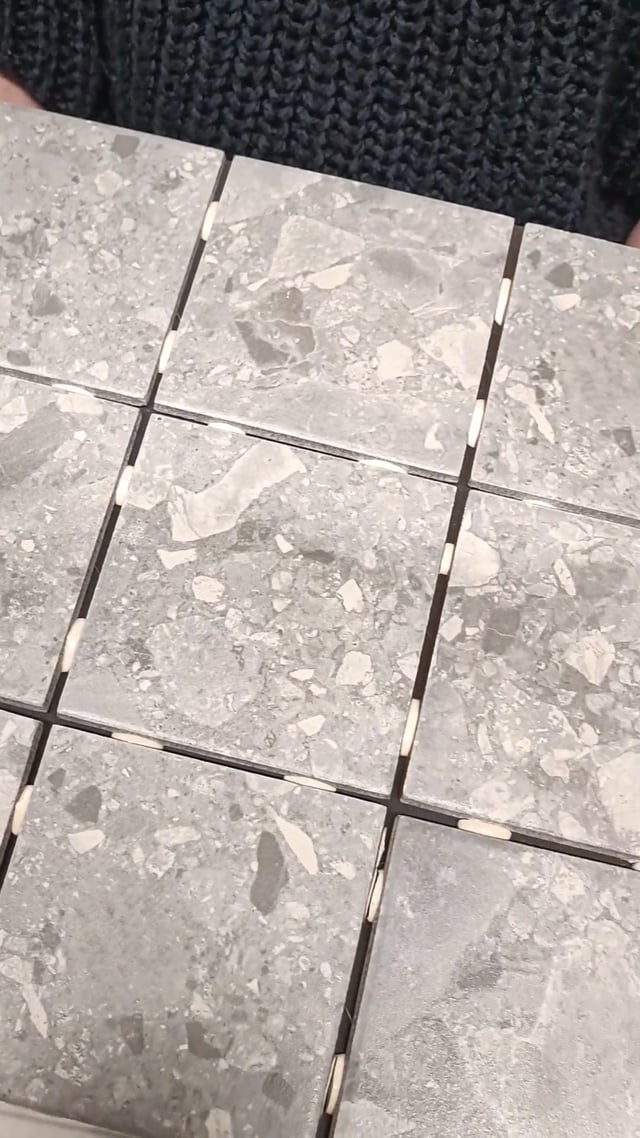 Wandtegel op net Terrazzo grijs 30 x 40 cm Wandtegel op net Terrazzo grijs 30 x 40 cm