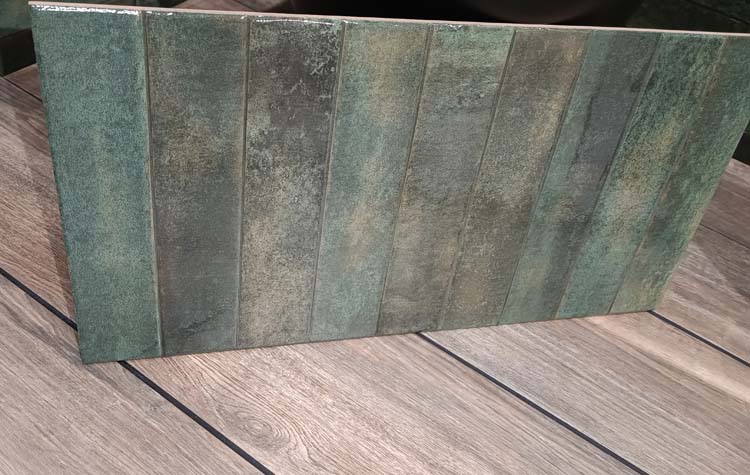 Wandtegel Cueva rechthoek glanzend donkergroen 30x60cm