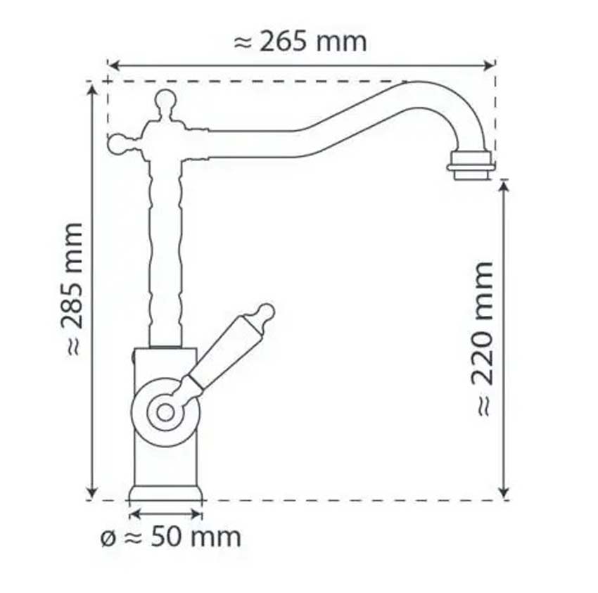 Robinet de cuisine Fabiola chrome