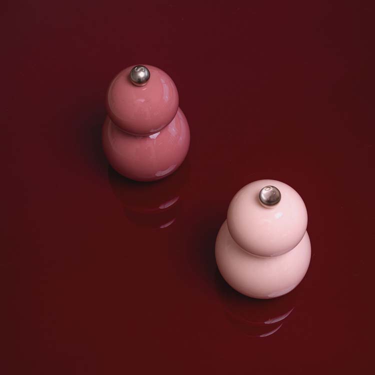 Moulin de poivre et de sel rose 12cm set de 2
