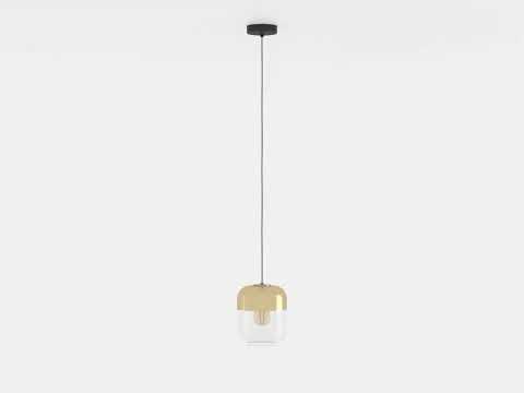 Hanglamp Mary 1xE27 40W goud/klaar glas