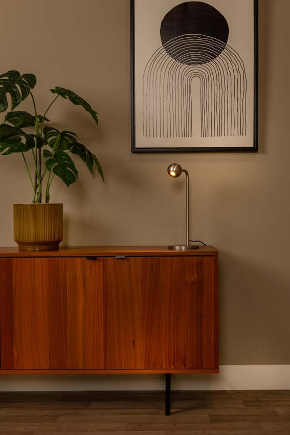 Lucide Premium Montana - Tafellamp - LED Dimbaar - 1x5W 2700K - Koffie