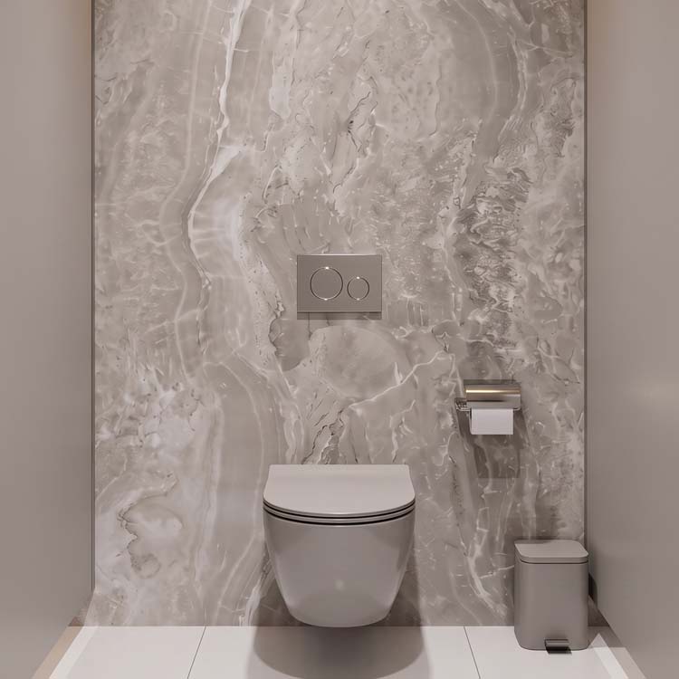 Panneau mural PVC travertin beige 120x280x0,3cm