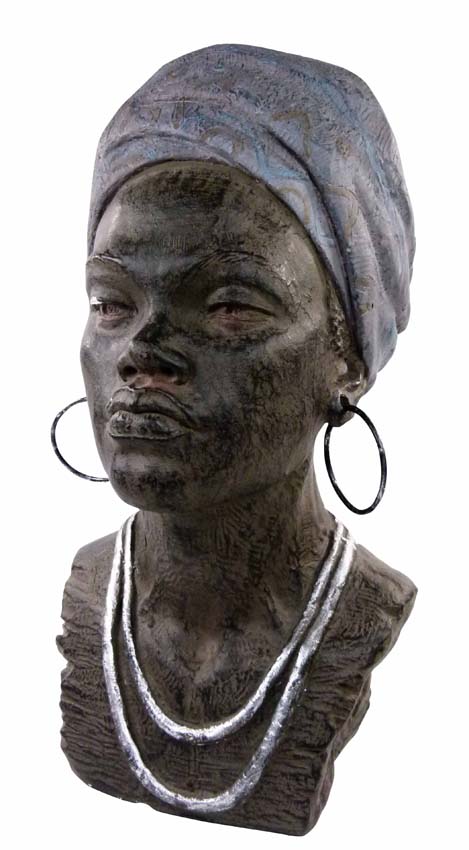 Statue femme africaine 26x25x47cm