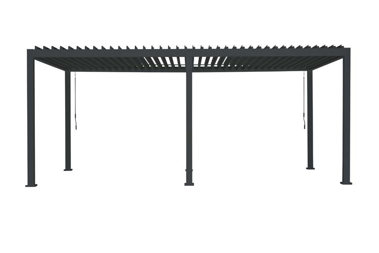 Pergola Solimar aluminium anthracite L600xL300xH250cm manuelle