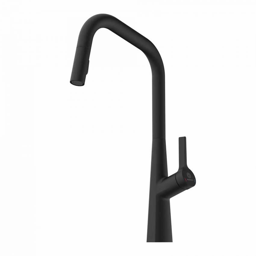 Robinet de cuisine Wasserwerk WK 9 Edge noir mat avec bec extractible