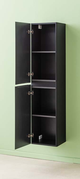 Kolomkast Ames mat zwart hangend 170x40x35cm