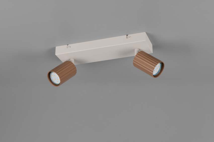 Opbouwspot - Koffie - 30x9x14,5cm - Dimbaar - GU10 - 2x10W