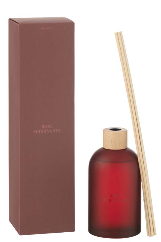 Bâtonnets parfumés Accords Essentiels Rose Seduisante 10x10x36cm 550ml
