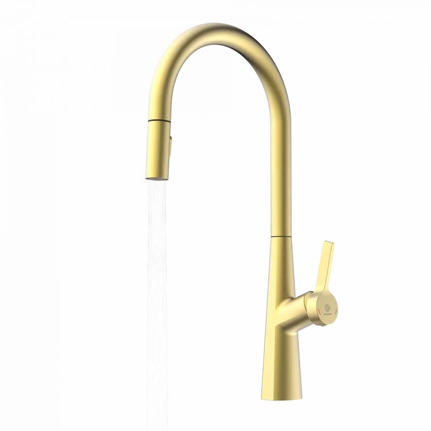 Robinet de cuisine Wasserwerk WK 9 Sphere or mat avec bec extractible