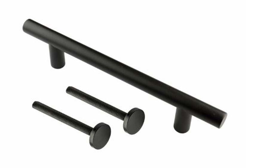Poignée de tirage pro T inox noir structure UV 20/200/300mm